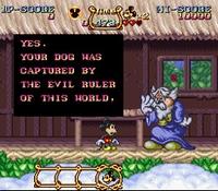 une photo d'Ã©cran de The Magical Quest - Starring Mickey Mouse sur Nintendo Super Nes